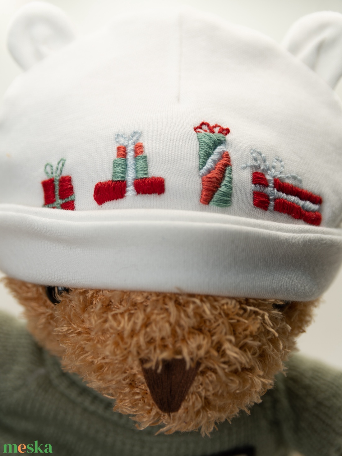 Karácsonyi mintás babasapka / PRUCKA - karácsony - karácsonyi ruházat - karácsonyi ruha kiegészítők - Meska.hu