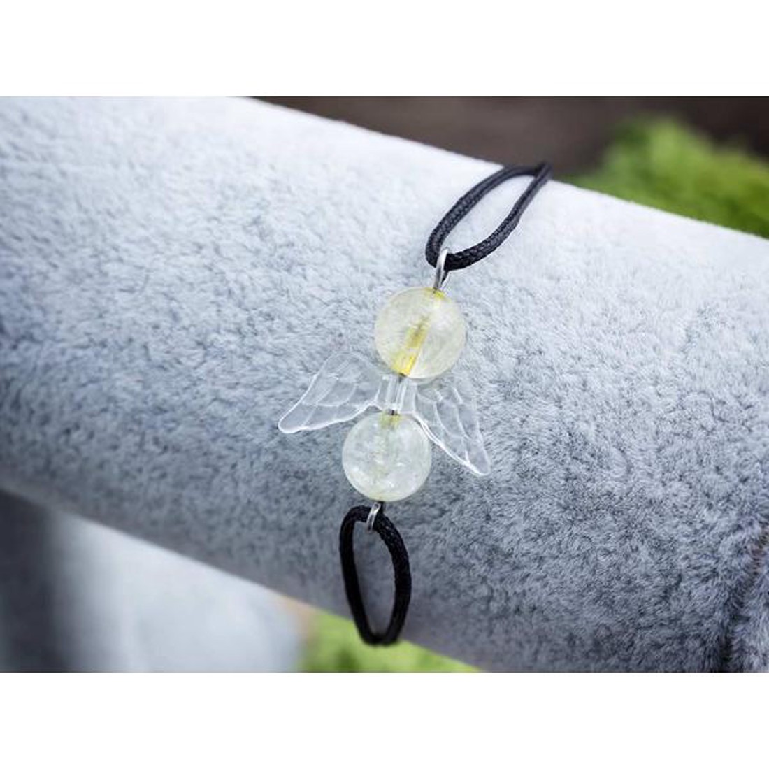 Gazdagság angyal citrin microcord karkötő - ékszer - karkötő - ásványkarkötő - Meska.hu