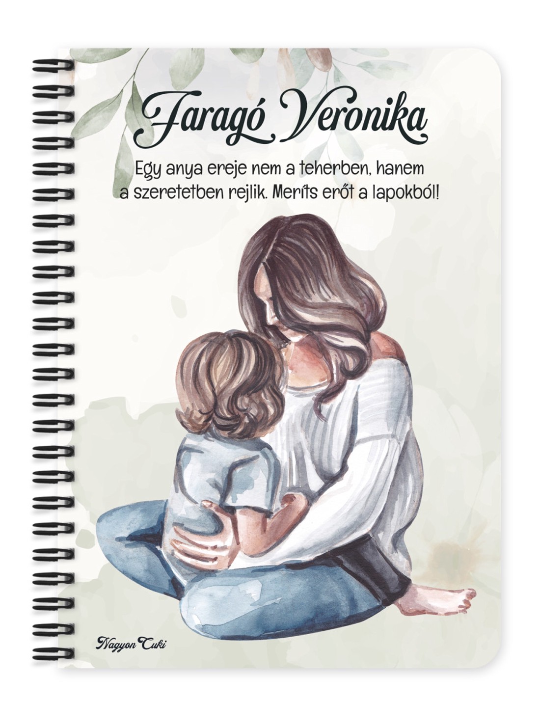 Személyre szabható - Anya és Fia mintás A5-ös füzet - otthon & életmód - papír, írószer - jegyzetfüzet & napló - Meska.hu