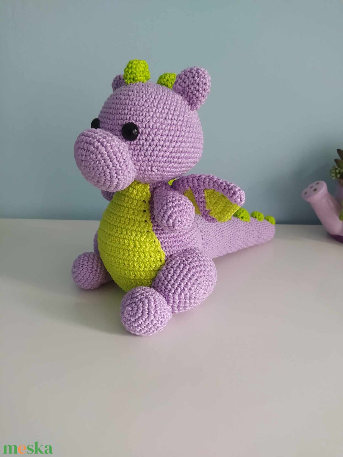 Horgolt sárkány - játék & sport - plüssállat & játékfigura - plüss sárkány - Meska.hu