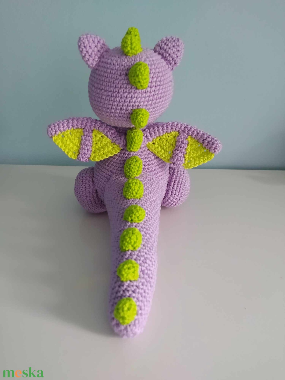 Horgolt sárkány - játék & sport - plüssállat & játékfigura - plüss sárkány - Meska.hu