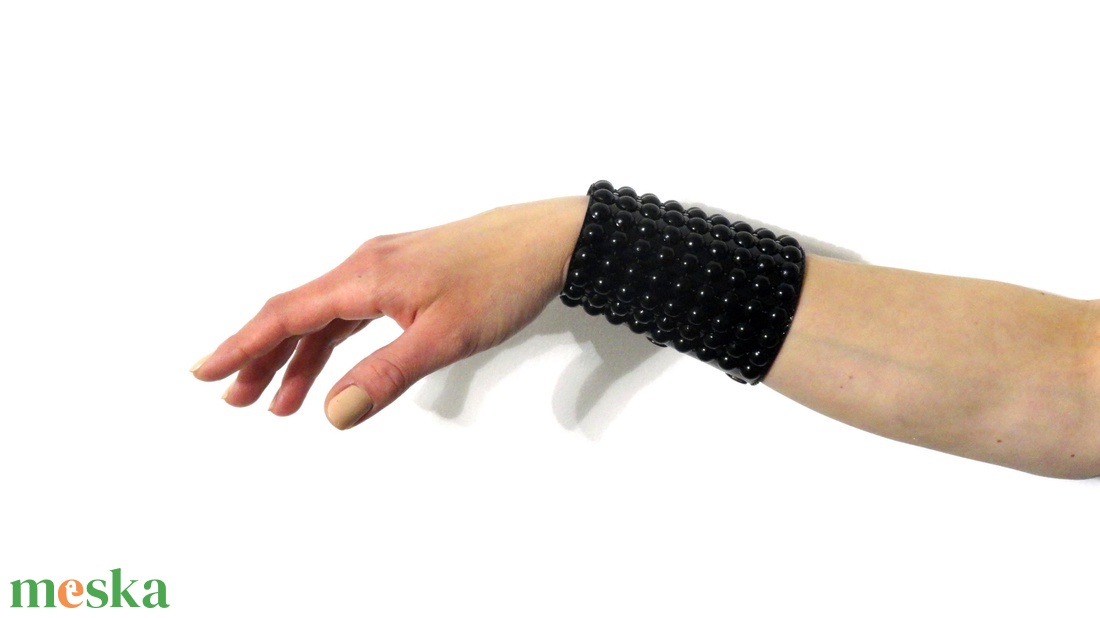 Lakk karkötő - ékszer - karkötő - széles karkötő - Meska.hu