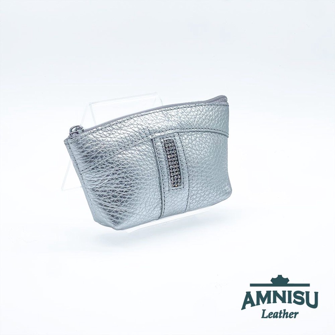 Ezüst egy cipzáras egyenes swarovski köves kulcstartó E1008 -  - Meska.hu