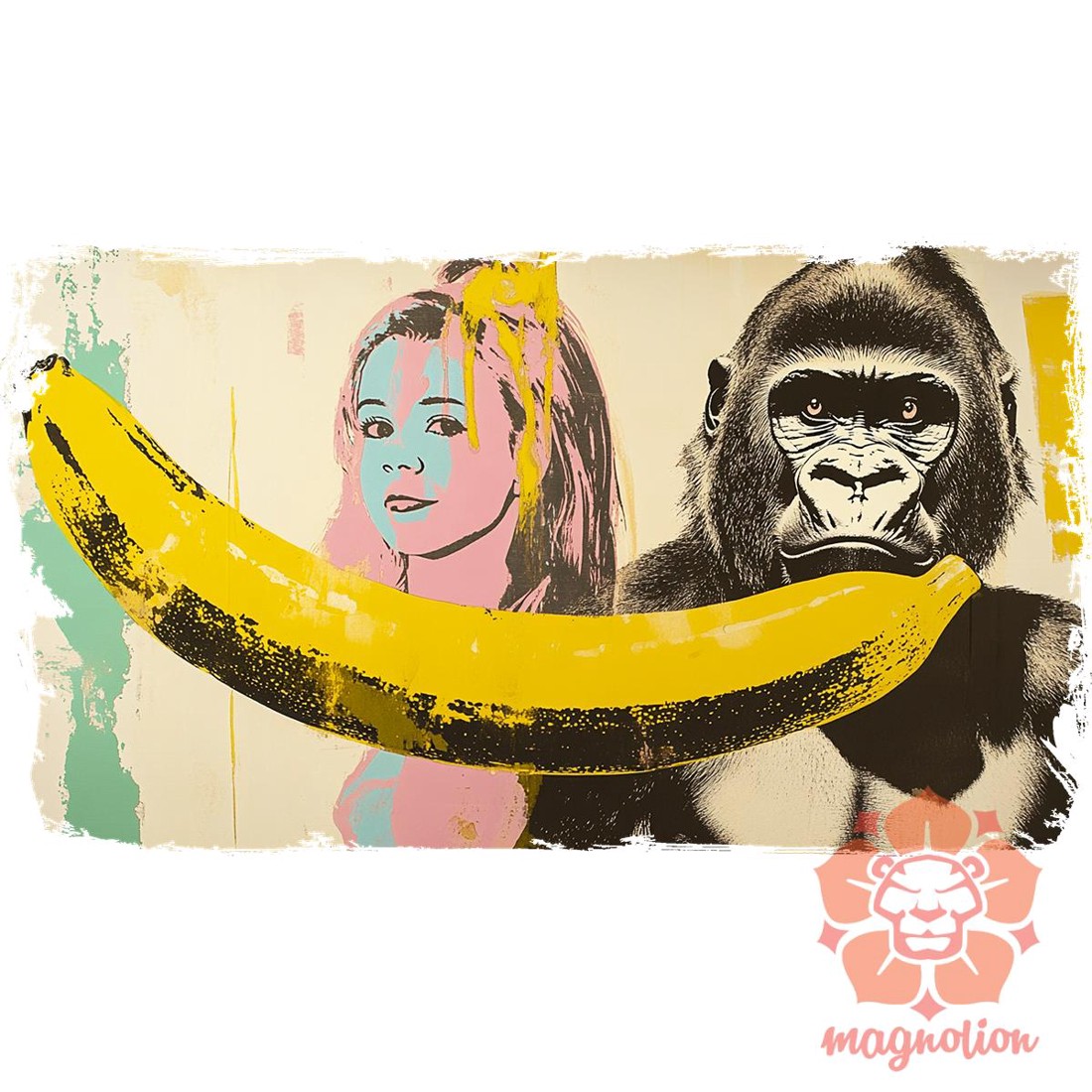 Gorilla és banán v3 - ruha & divat - férfi ruha - férfi pulóver - Meska.hu