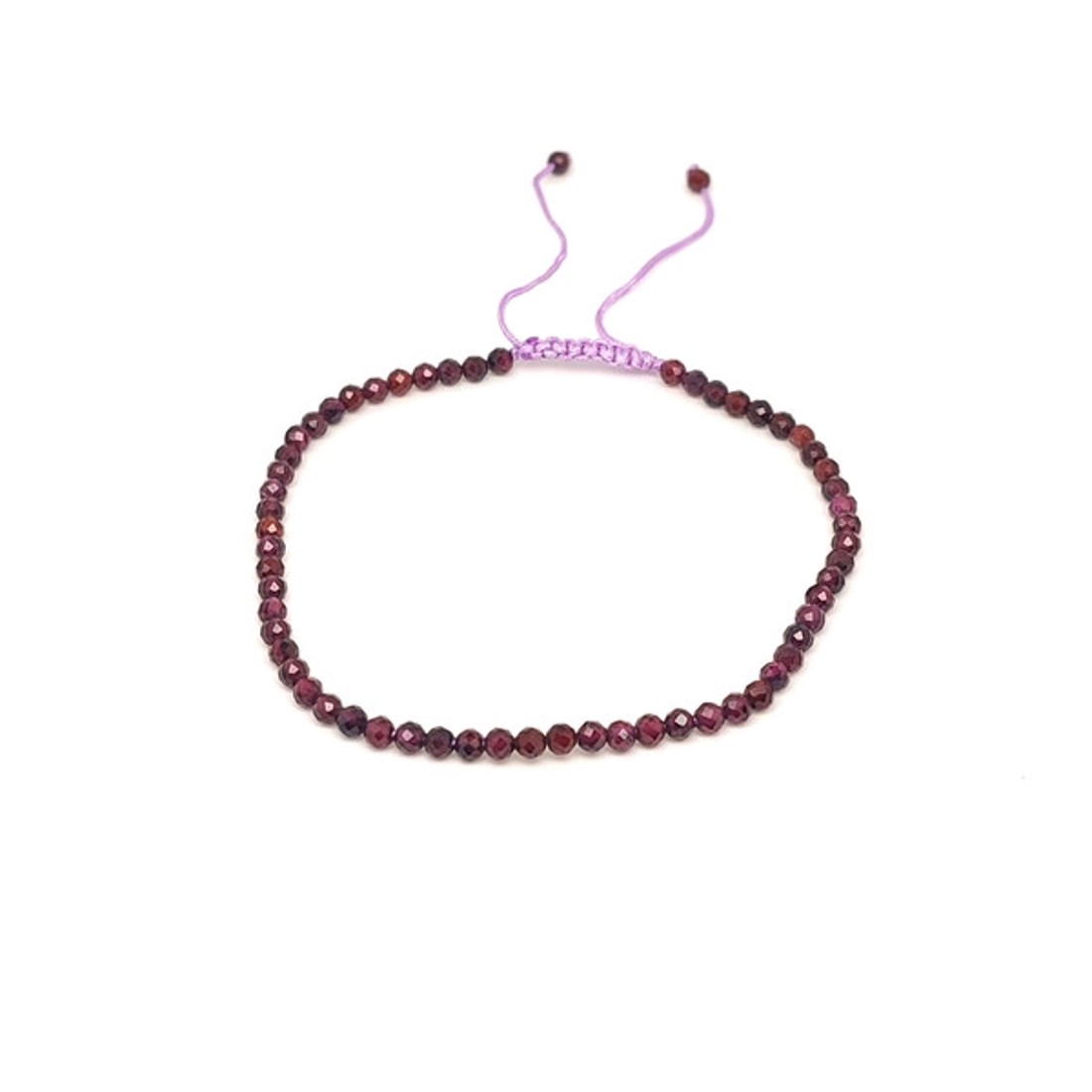 Fazettált gránát golyós ásvány karkötő csúszócsomóval 4�5mm - ékszer - karkötő - ásványkarkötő - Meska.hu
