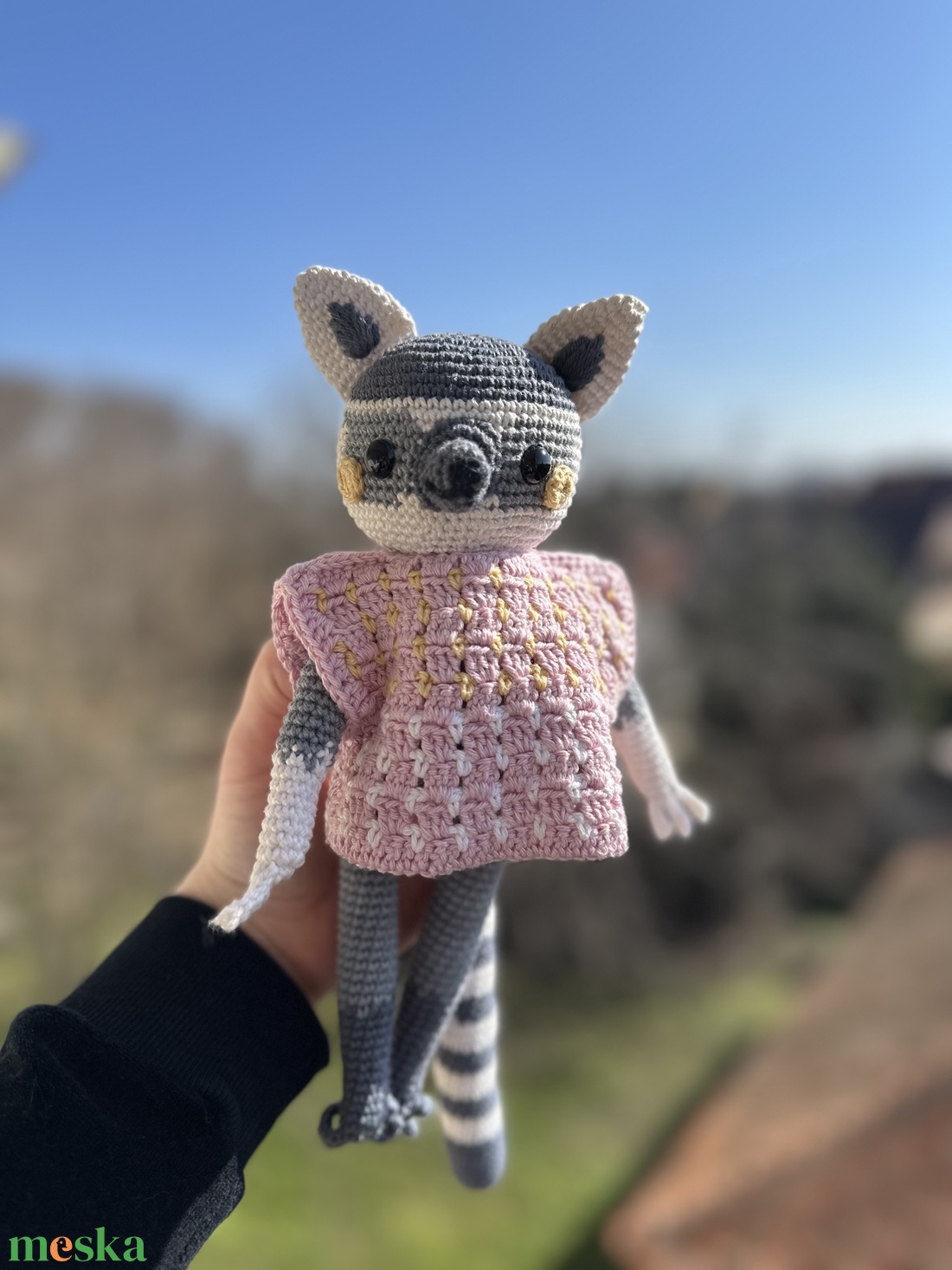 Tina, a gyűrűsfarkú maki - játék & sport - plüssállat & játékfigura - majom - Meska.hu