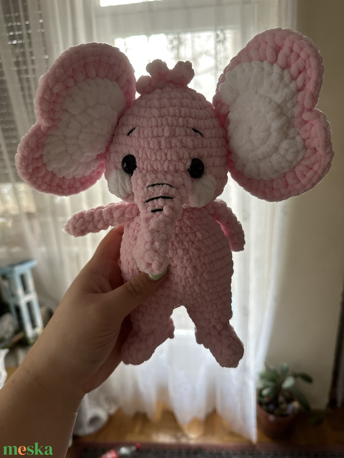 Horgolt elefánt - játék & sport - plüssállat & játékfigura - elefánt - Meska.hu