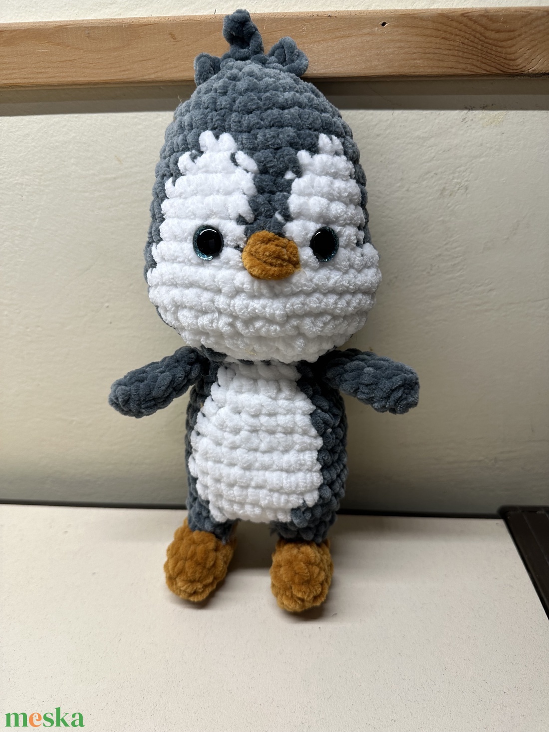 Horgolt pingvin - játék & sport - plüssállat & játékfigura - pingvin - Meska.hu