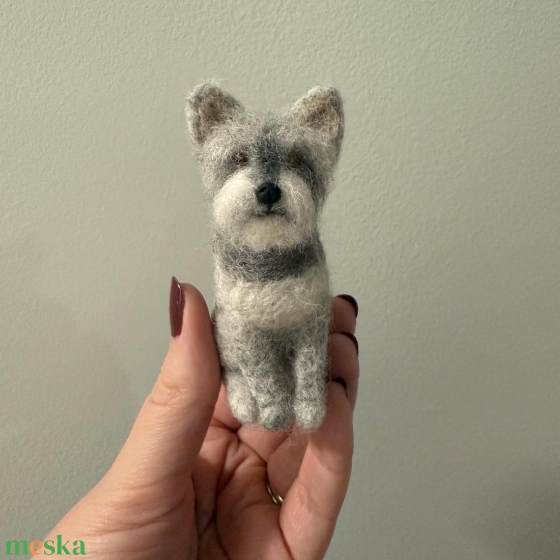 Egyedi nemezelt kutya / macska miniatűr � személyre szabott ajándék - művészet - textilkép - nemezelt - Meska.hu