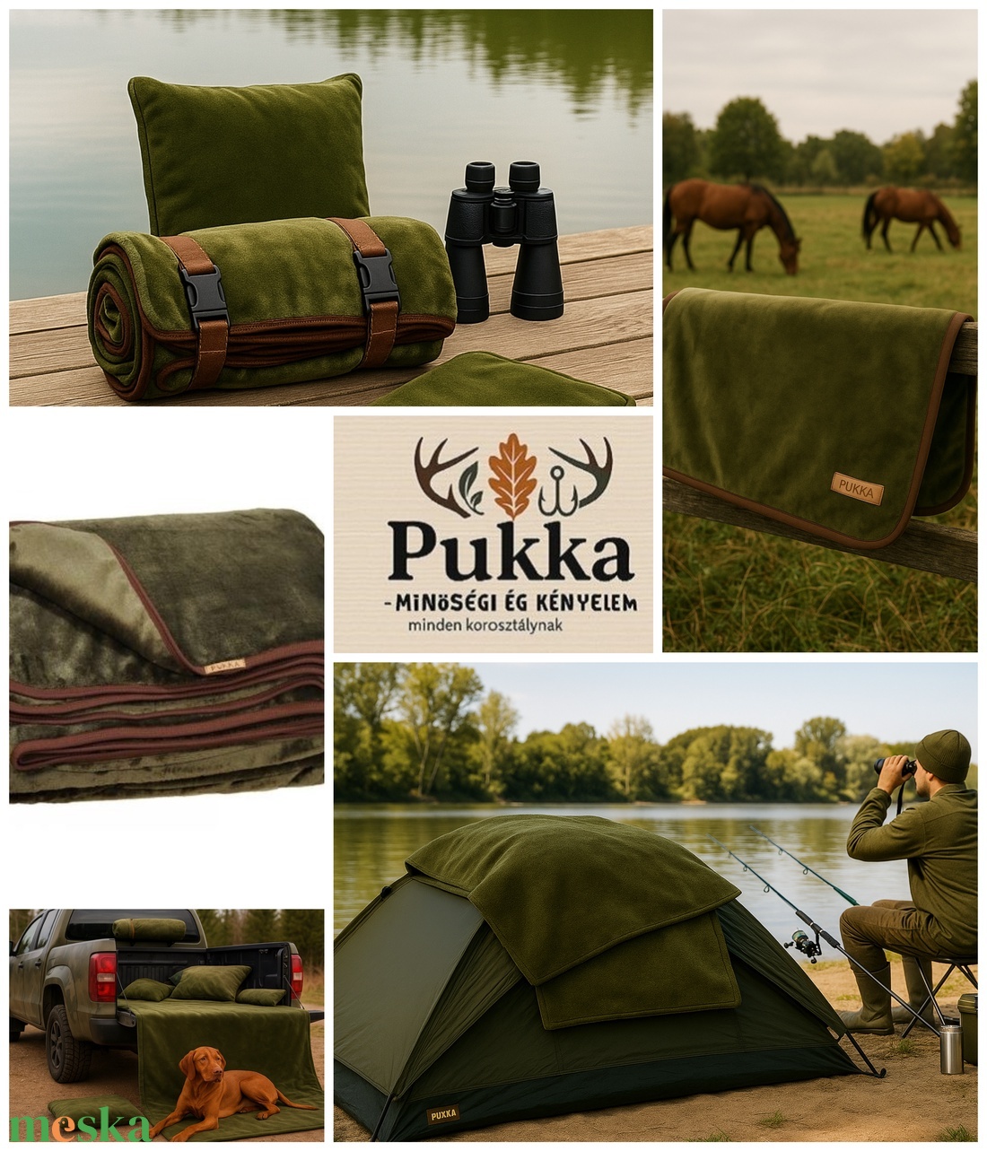 Halász vadász egy rétegű Fleece takaró hordozóval 145 x 200 cm - játék & sport - sport és kikapcsolódás - vadászat - Meska.hu