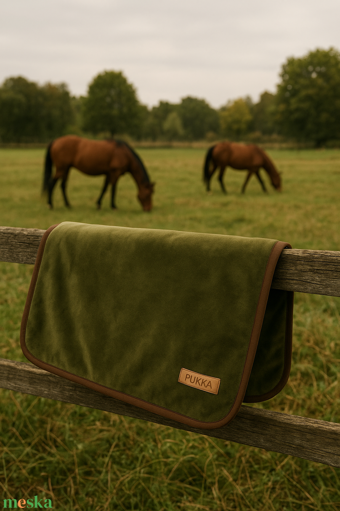 Pukka Olivia zöld Fleece pléd hordozóval  - játék & sport - sport és kikapcsolódás - lovaglás - Meska.hu