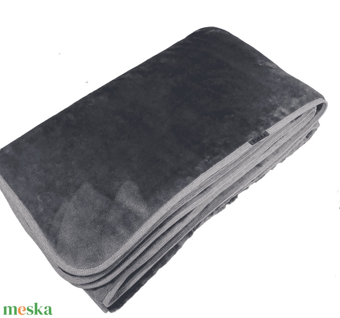 Vastag meleg dupla rétegű flanel Fleece szürke takaró  - otthon & életmód - lakástextil - felnőtt takaró, pléd - Meska.hu