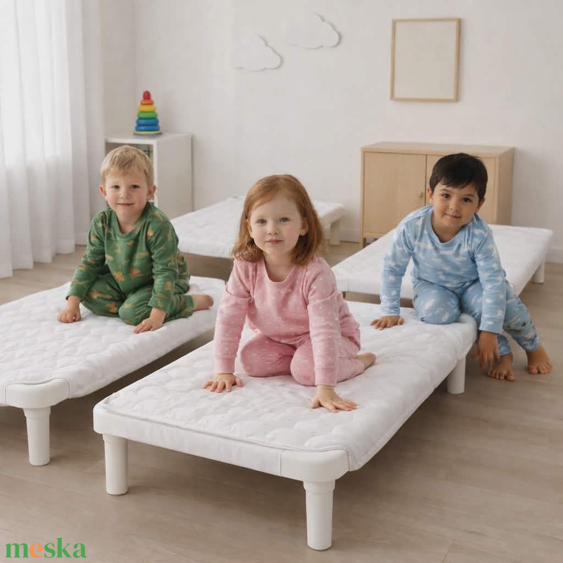 Bölcsődés bélelt lepedő derékalj � pamut, kényelmes fekvőfelület - játék & sport - ovis felszerelés - ovis lepedő - Meska.hu