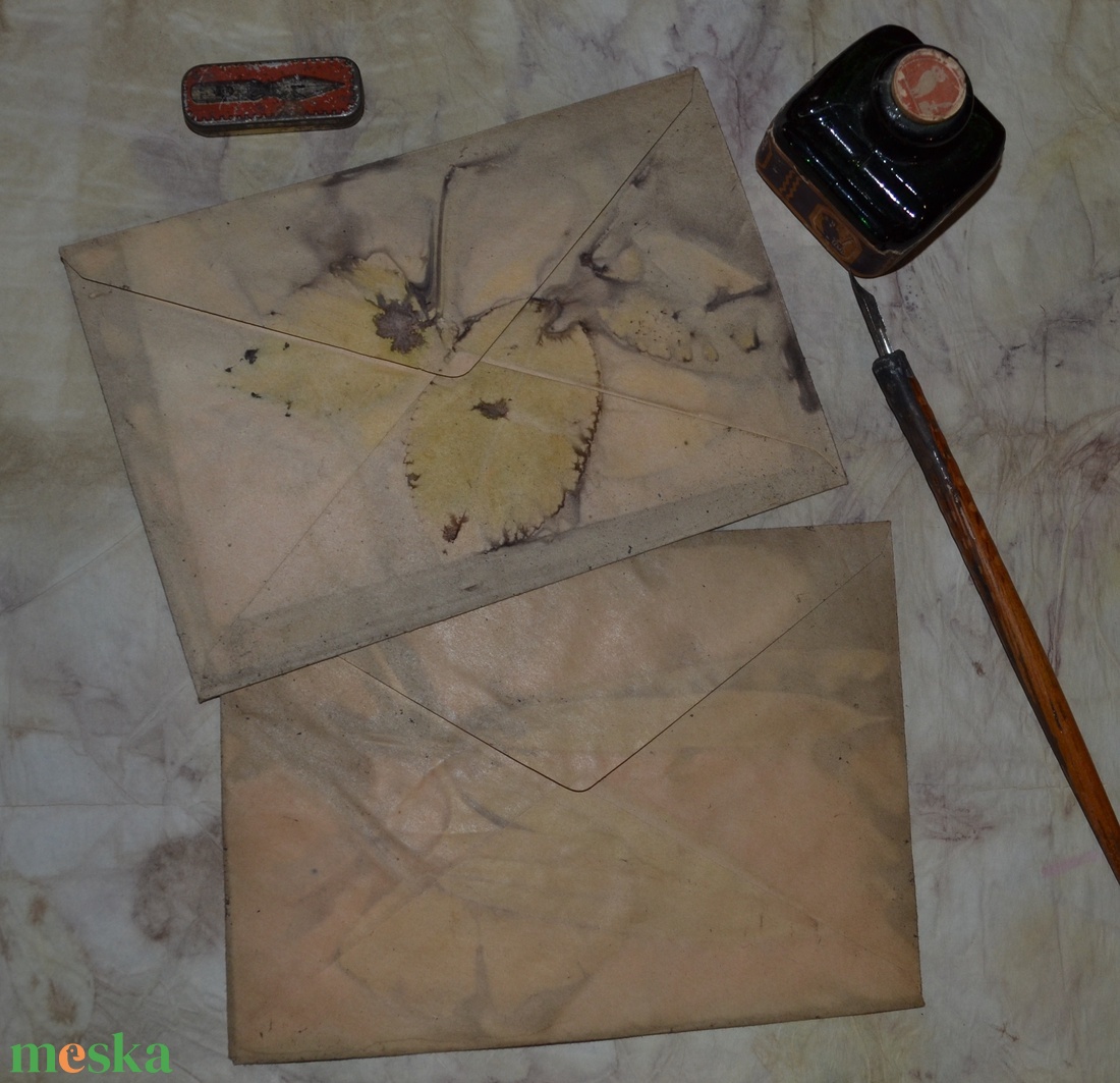 Eco print technikával készült boríték + levelezőlap - otthon & lakás - papír írószer - képeslap & levélpapír - Meska.hu Eco print technikával készült boríték + levelezőlap - otthon & lakás - papír írószer - képeslap & levélpapír - Meska.hu