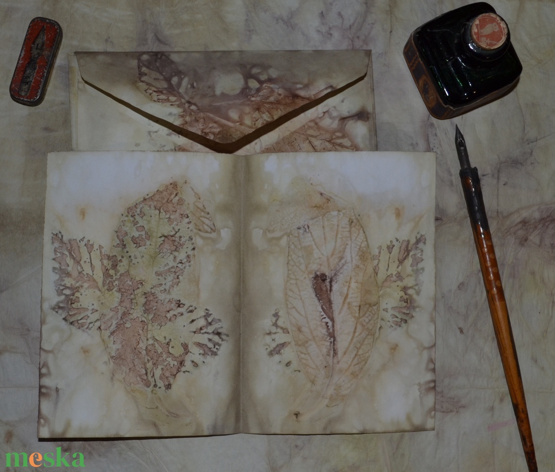 Eco print technikával készült boríték + levelezőlap - otthon & lakás - papír írószer - képeslap & levélpapír - Meska.hu Eco print technikával készült boríték + levelezőlap - otthon & lakás - papír írószer - képeslap & levélpapír - Meska.hu