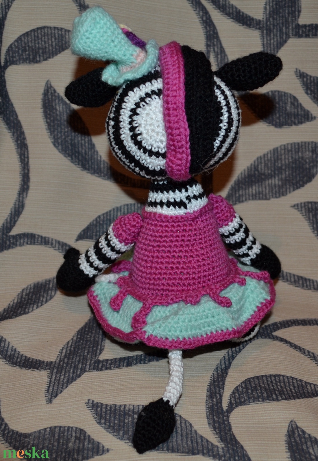 Steampunk stílusú zebra amigurumi technikával - játék & sport - plüssállat & játékfigura - más figura - Meska.hu