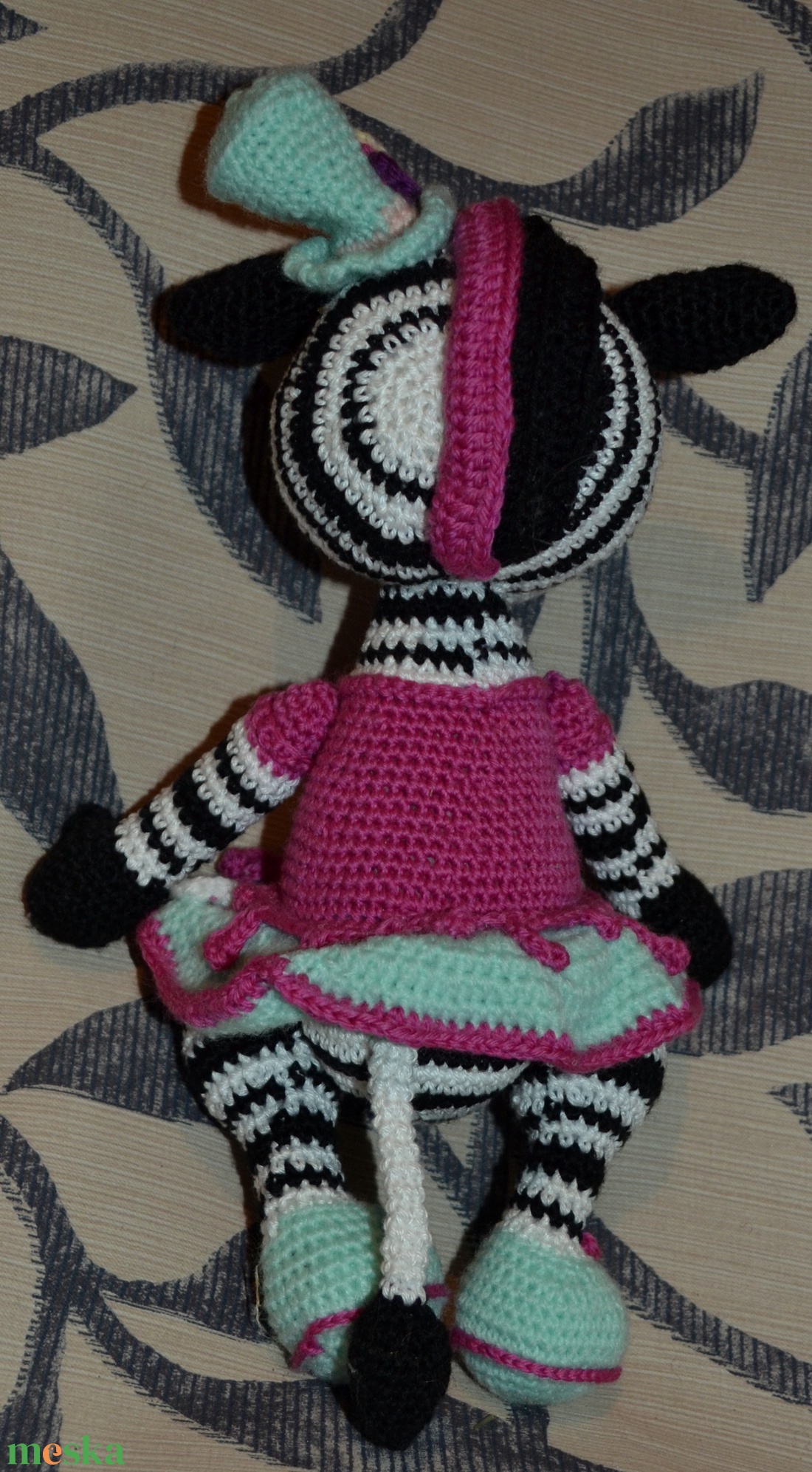 Steampunk stílusú zebra amigurumi technikával - játék & sport - plüssállat & játékfigura - más figura - Meska.hu