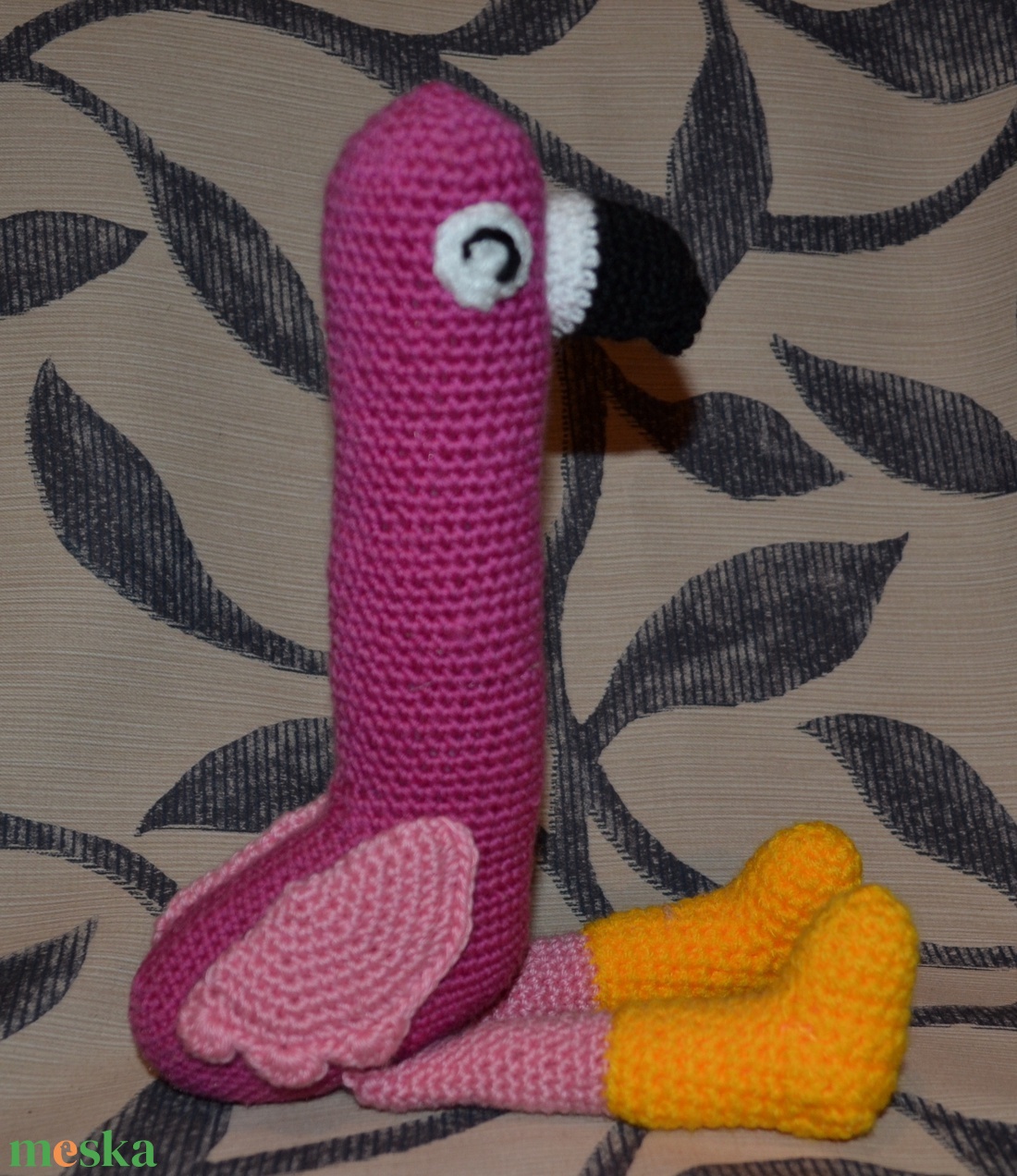Flamingó amigurumi technikával, 34 cm - játék & sport - plüssállat & játékfigura - más figura - Meska.hu Flamingó amigurumi technikával, 34 cm - játék & sport - plüssállat & játékfigura - más figura - Meska.hu