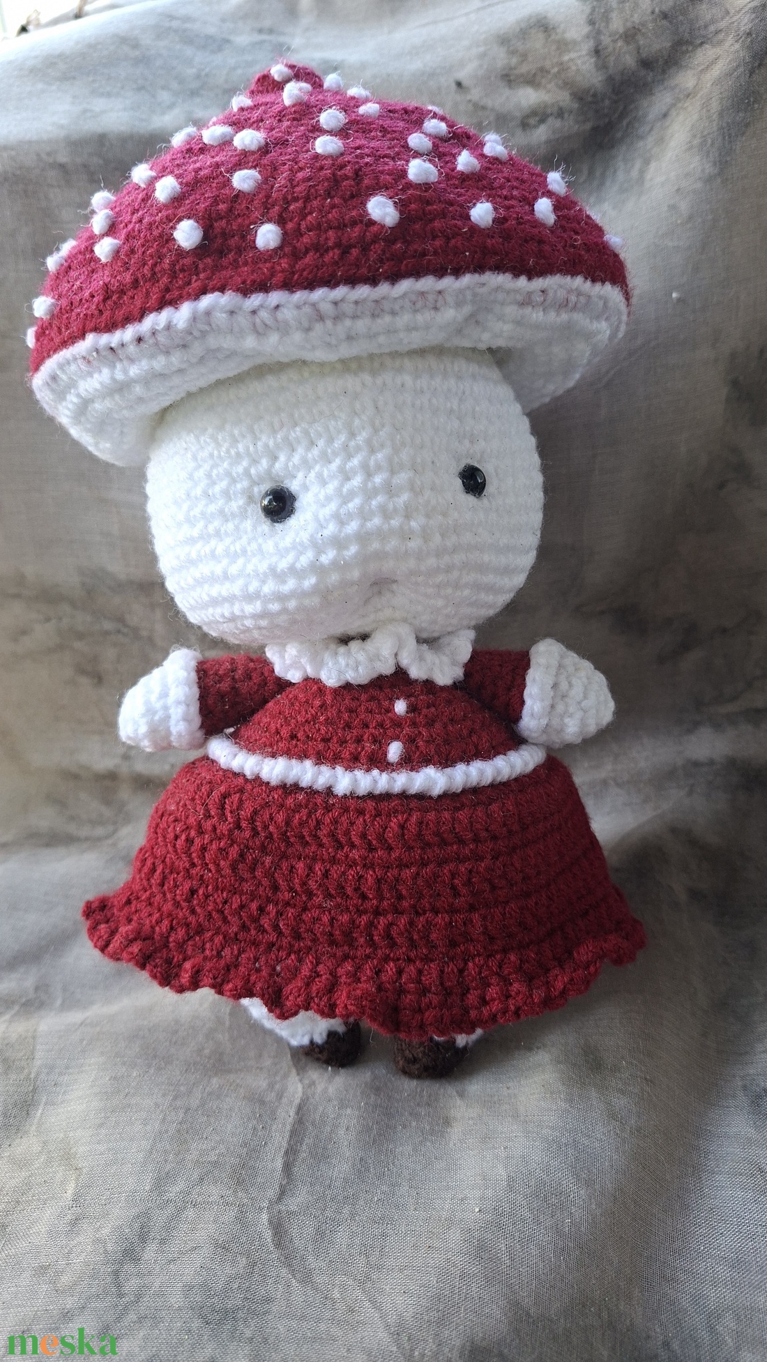  Gomba lány amigurumi technikával - játék & sport - plüssállat & játékfigura - plüss mesefigurák - Meska.hu