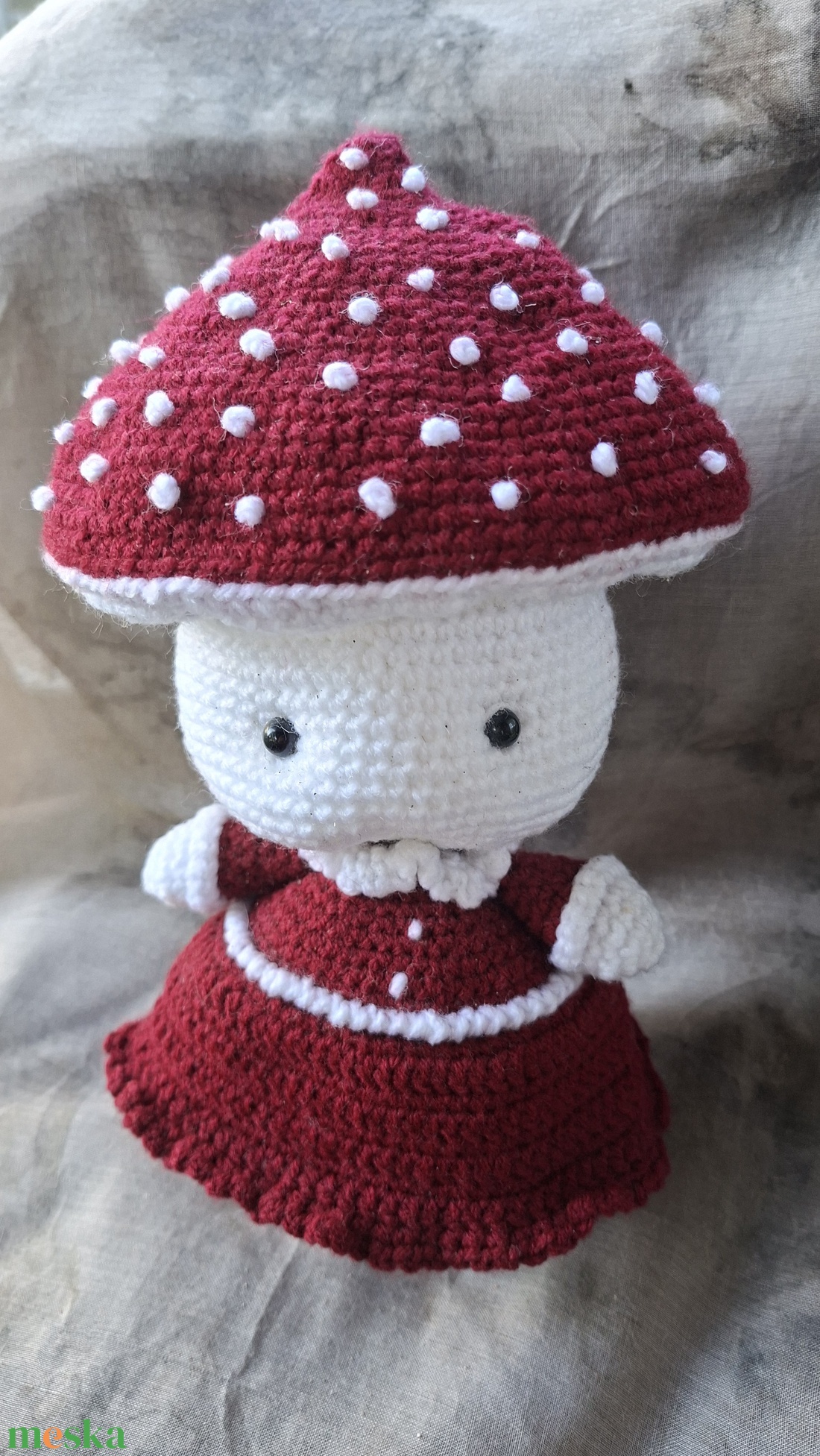  Gomba lány amigurumi technikával - játék & sport - plüssállat & játékfigura - plüss mesefigurák - Meska.hu