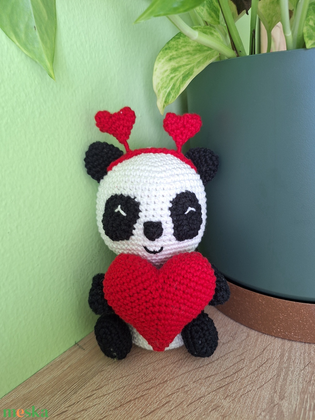 Horgolt panda - játék & sport - plüssállat & játékfigura - más figura - Meska.hu