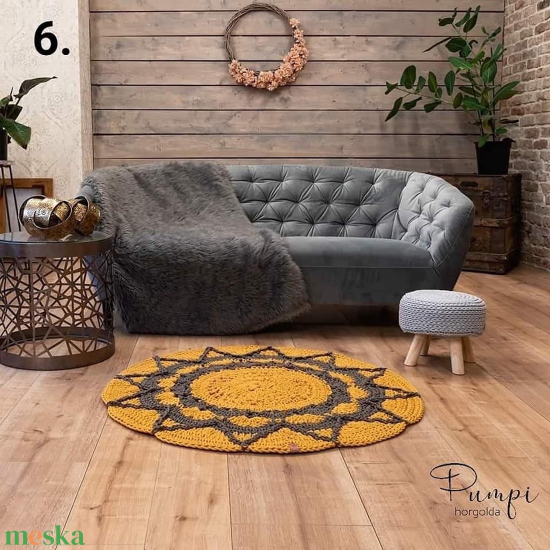 Horgolt mandala szőnyeg - otthon & életmód - lakástextil - szőnyeg - horgolt szőnyeg - Meska.hu