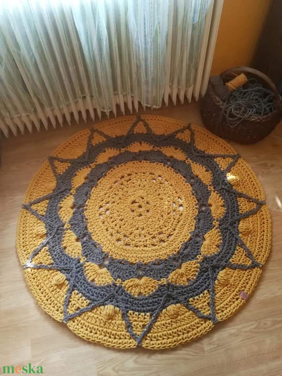 Horgolt mandala szőnyeg - otthon & életmód - lakástextil - szőnyeg - horgolt szőnyeg - Meska.hu
