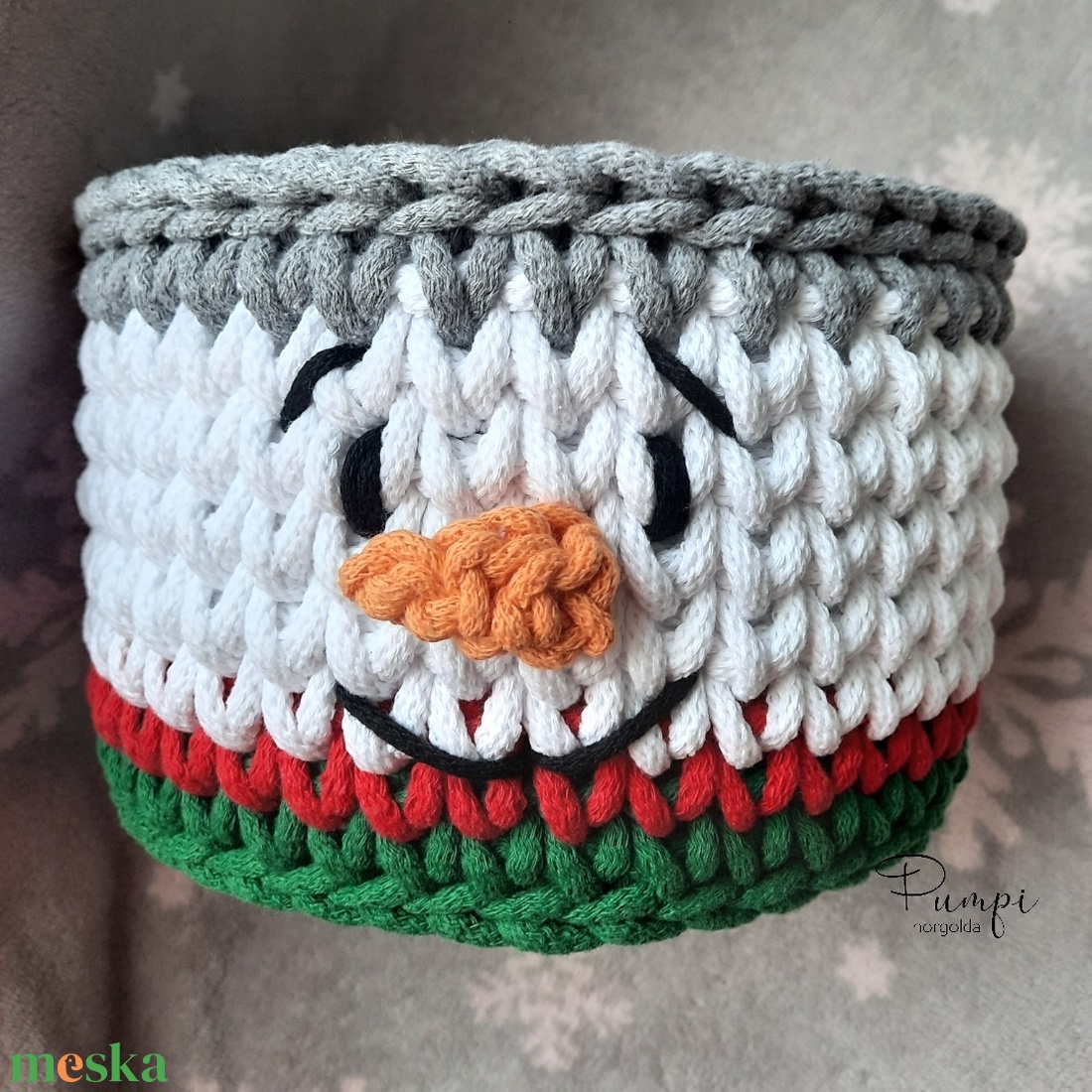 Hóember kosár - karácsony - karácsonyi lakásdekoráció - ünnepi asztaldekoráció - Meska.hu Hóember kosár - karácsony - karácsonyi lakásdekoráció - ünnepi asztaldekoráció - Meska.hu