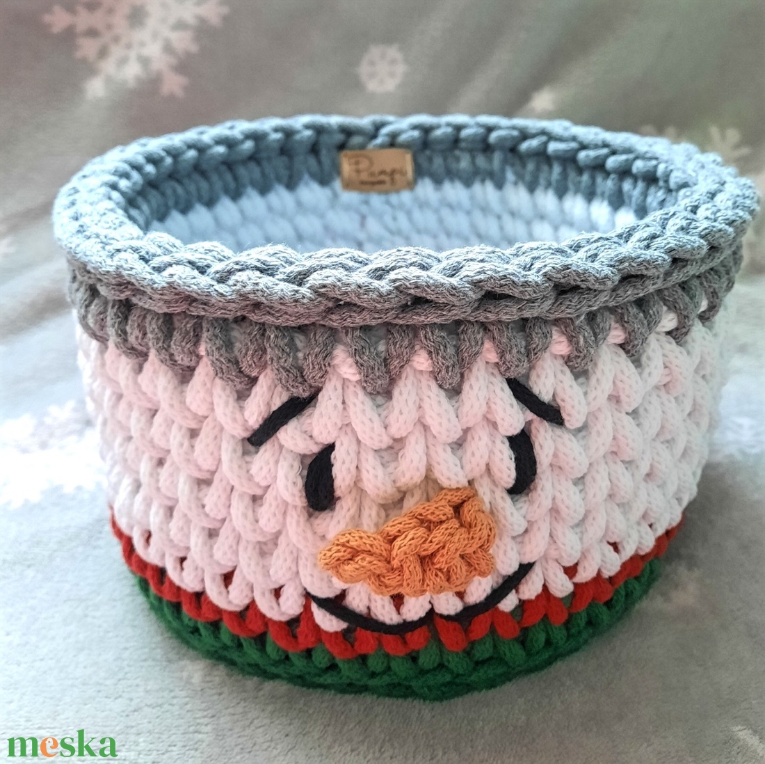 Hóember kosár - karácsony - karácsonyi lakásdekoráció - ünnepi asztaldekoráció - Meska.hu Hóember kosár - karácsony - karácsonyi lakásdekoráció - ünnepi asztaldekoráció - Meska.hu