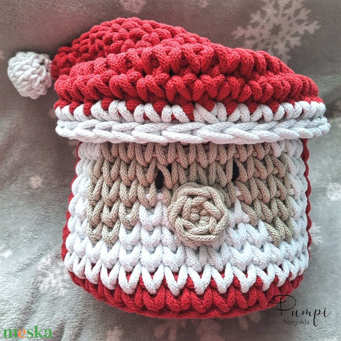 Mikulás kosár - karácsony - mikulás - mikulás beltéri dekoráció - Meska.hu Mikulás kosár - karácsony - mikulás - mikulás beltéri dekoráció - Meska.hu