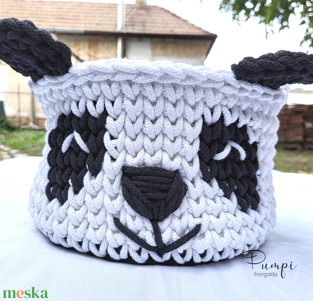 Panda tároló - otthon & életmód - tárolás & rendszerezés - tárolókosár - Meska.hu Panda tároló - otthon & életmód - tárolás & rendszerezés - tárolókosár - Meska.hu