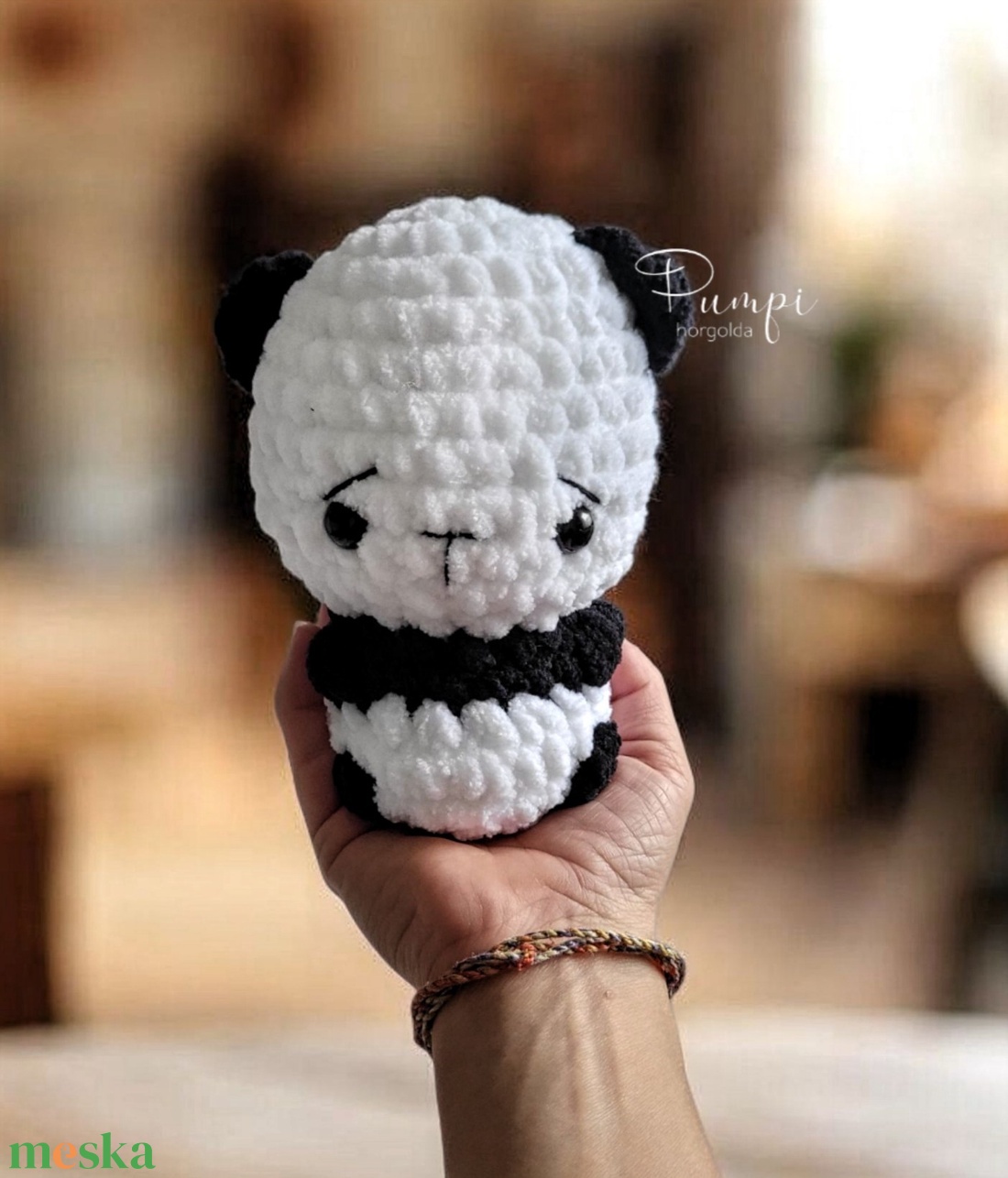 Horgolt Panda - játék & sport - plüssállat & játékfigura - plüss mesefigurák - Meska.hu