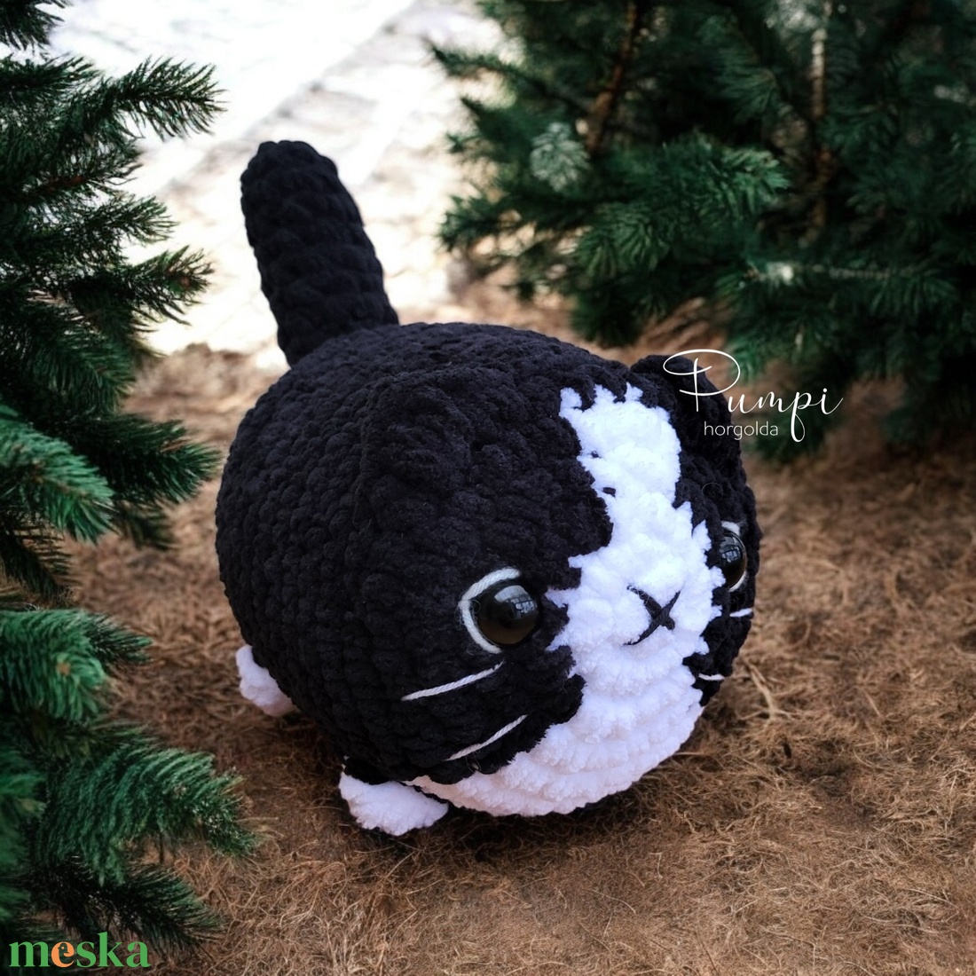 Puffi macska - játék & sport - plüssállat & játékfigura - cica - Meska.hu