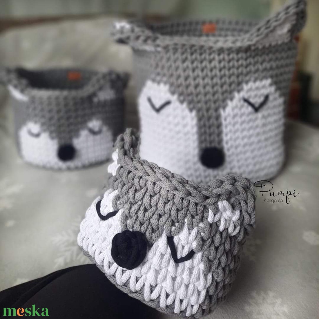 Rókás tároló - otthon & életmód - tárolás & rendszerezés - tárolókosár - Meska.hu