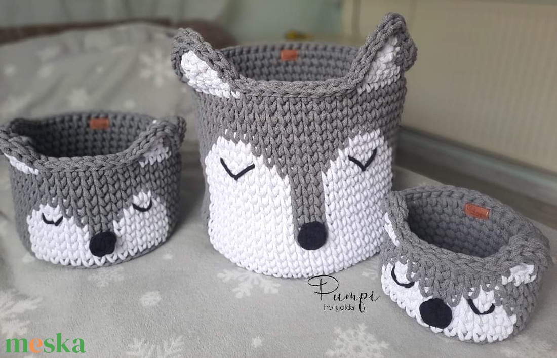 Rókás tároló - otthon & életmód - tárolás & rendszerezés - tárolókosár - Meska.hu