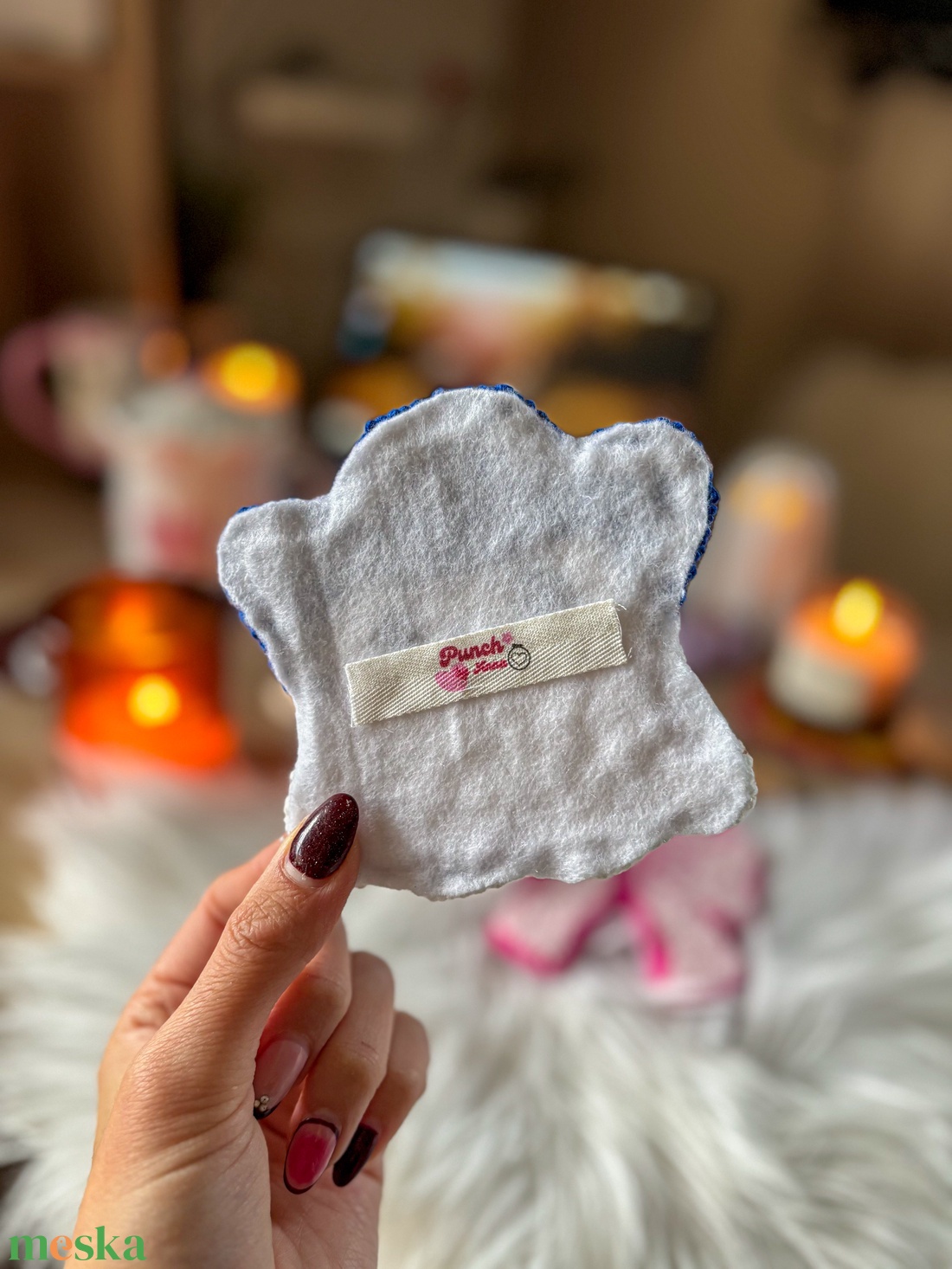 Hímzett poháralátét, Kék cowboy szellem - otthon & életmód - dekoráció - dísztárgy - Meska.hu