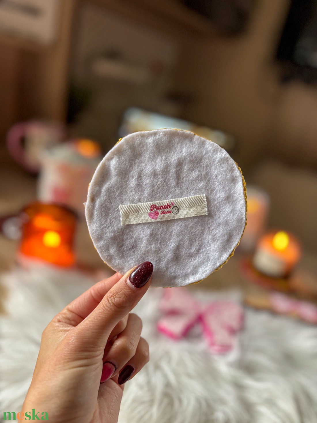 Hímzett poháralátét, Love you  - otthon & életmód - dekoráció - dísztárgy - Meska.hu