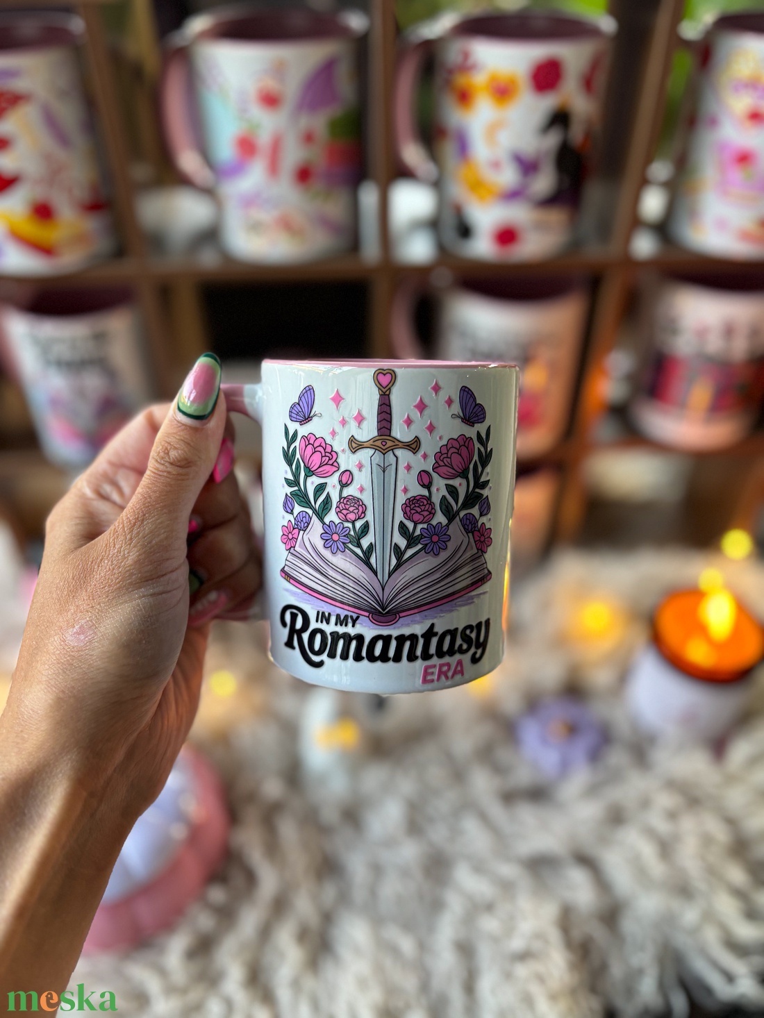 Rózsaszín bögre, �romantasy era - otthon & életmód - konyhafelszerelés, tálalás - tálalás - bögre & csésze - Meska.hu