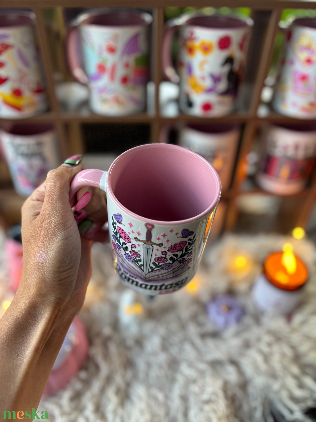 Rózsaszín bögre, �romantasy era - otthon & életmód - konyhafelszerelés, tálalás - tálalás - bögre & csésze - Meska.hu