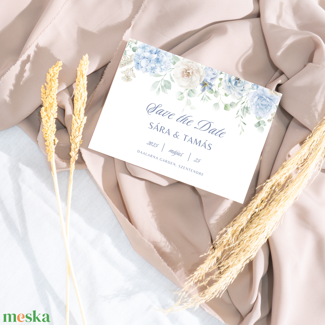 Esküvői meghívó digitális Canva alap sablon csomag, Blue Rose Collection - művészet - grafika & illusztráció - digitális - Meska.hu