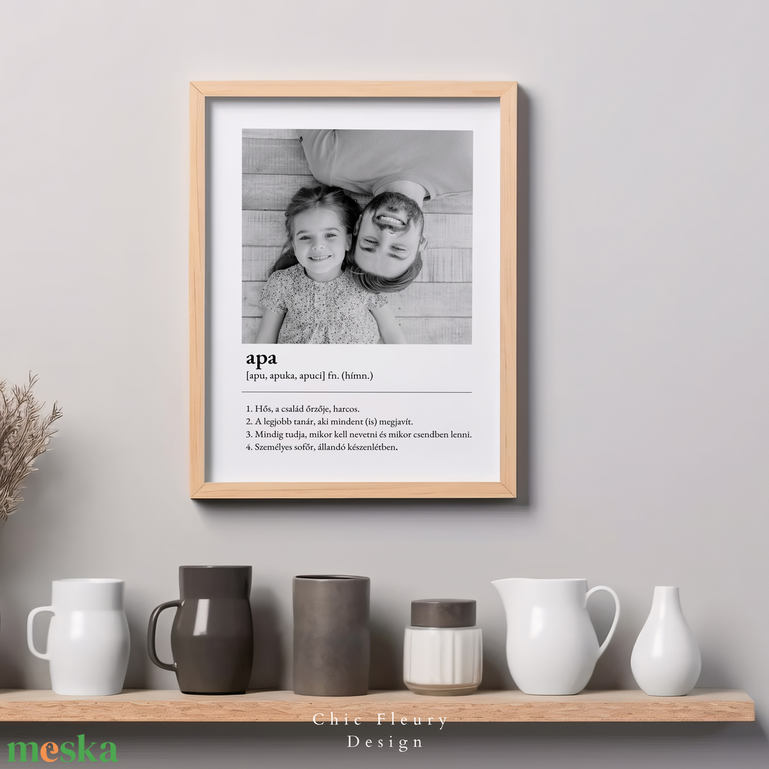 Anya és Apa definíciós falikép digitális, nyomtatható Canva sablon poszter - művészet - grafika & illusztráció - digitális - Meska.hu