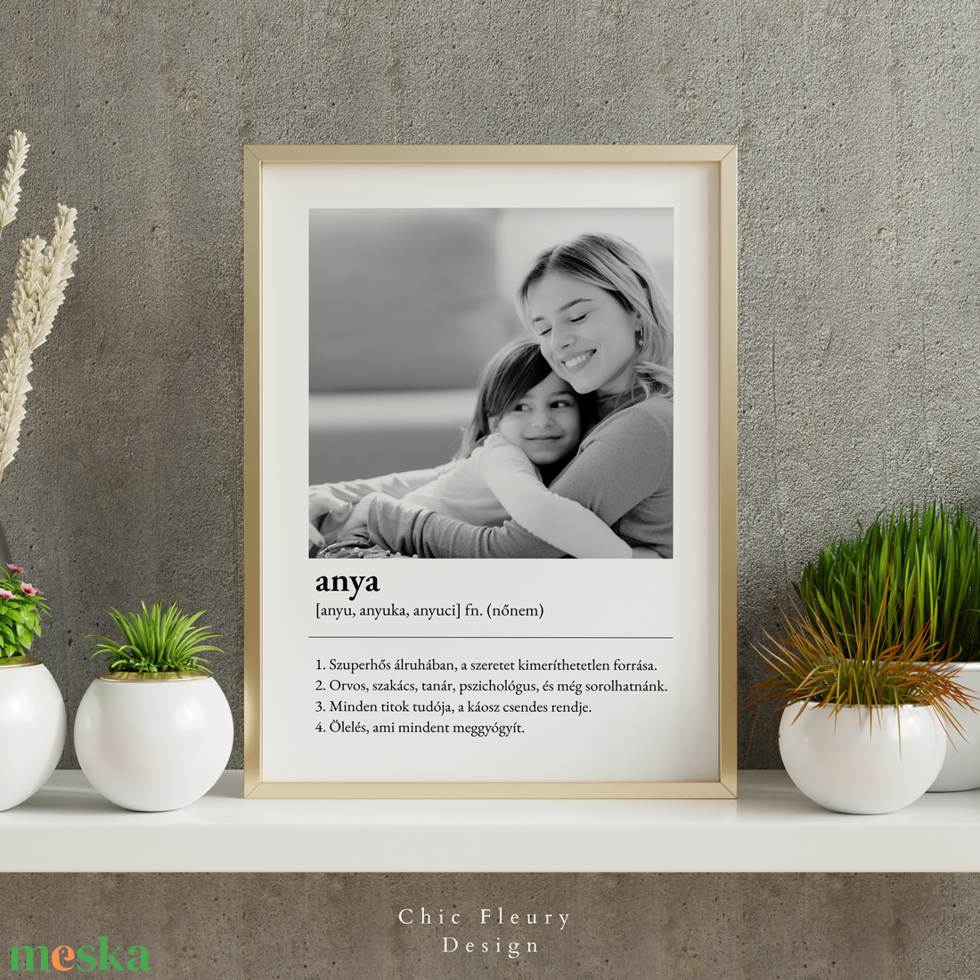 Anya és Apa definíciós falikép digitális, nyomtatható Canva sablon poszter - művészet - grafika & illusztráció - digitális - Meska.hu