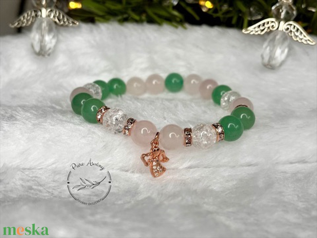 Aventurin  Rózsakvarc  Hegyikristály karkötő  a Szeretet ölelése - ékszer - karkötő - ásványkarkötő - Meska.hu Aventurin  Rózsakvarc  Hegyikristály karkötő  a Szeretet ölelése - ékszer - karkötő - ásványkarkötő - Meska.hu