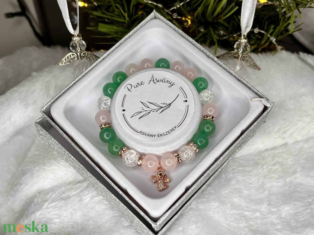 Aventurin  Rózsakvarc  Hegyikristály karkötő  a Szeretet ölelése - ékszer - karkötő - ásványkarkötő - Meska.hu Aventurin  Rózsakvarc  Hegyikristály karkötő  a Szeretet ölelése - ékszer - karkötő - ásványkarkötő - Meska.hu