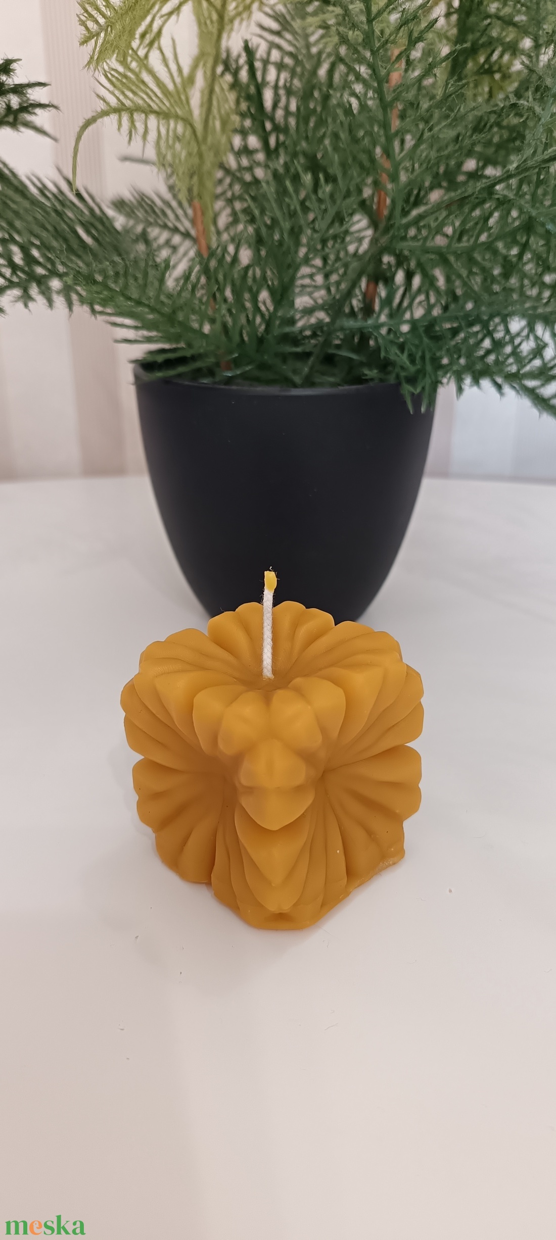 Kocka gyertya - dekor méhviasz gyertya - otthon & életmód - gyertya, illat, aroma - gyertya - Meska.hu