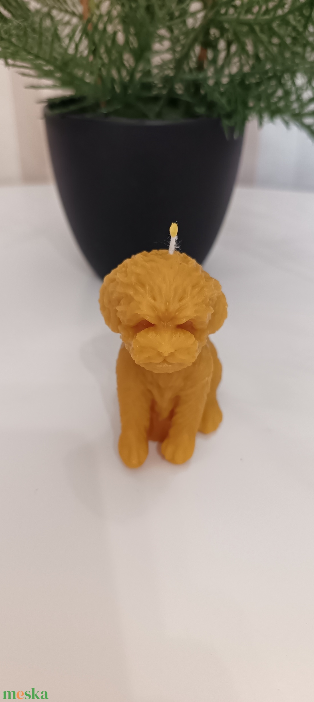 Kutyus gyertya - dekor méhviasz kutya gyertya - otthon & életmód - gyertya, illat, aroma - gyertya - Meska.hu