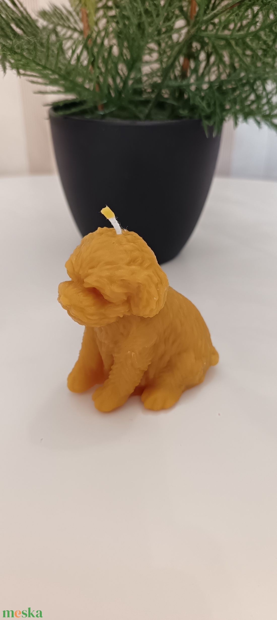 Kutyus gyertya - dekor méhviasz kutya gyertya - otthon & életmód - gyertya, illat, aroma - gyertya - Meska.hu