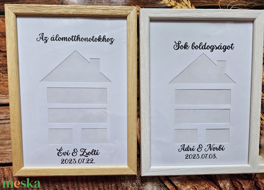 Pénzátadó nászajándék - esküvő - emlék & ajándék - nászajándék - esküvői pénzátadó képkeret - Meska.hu
