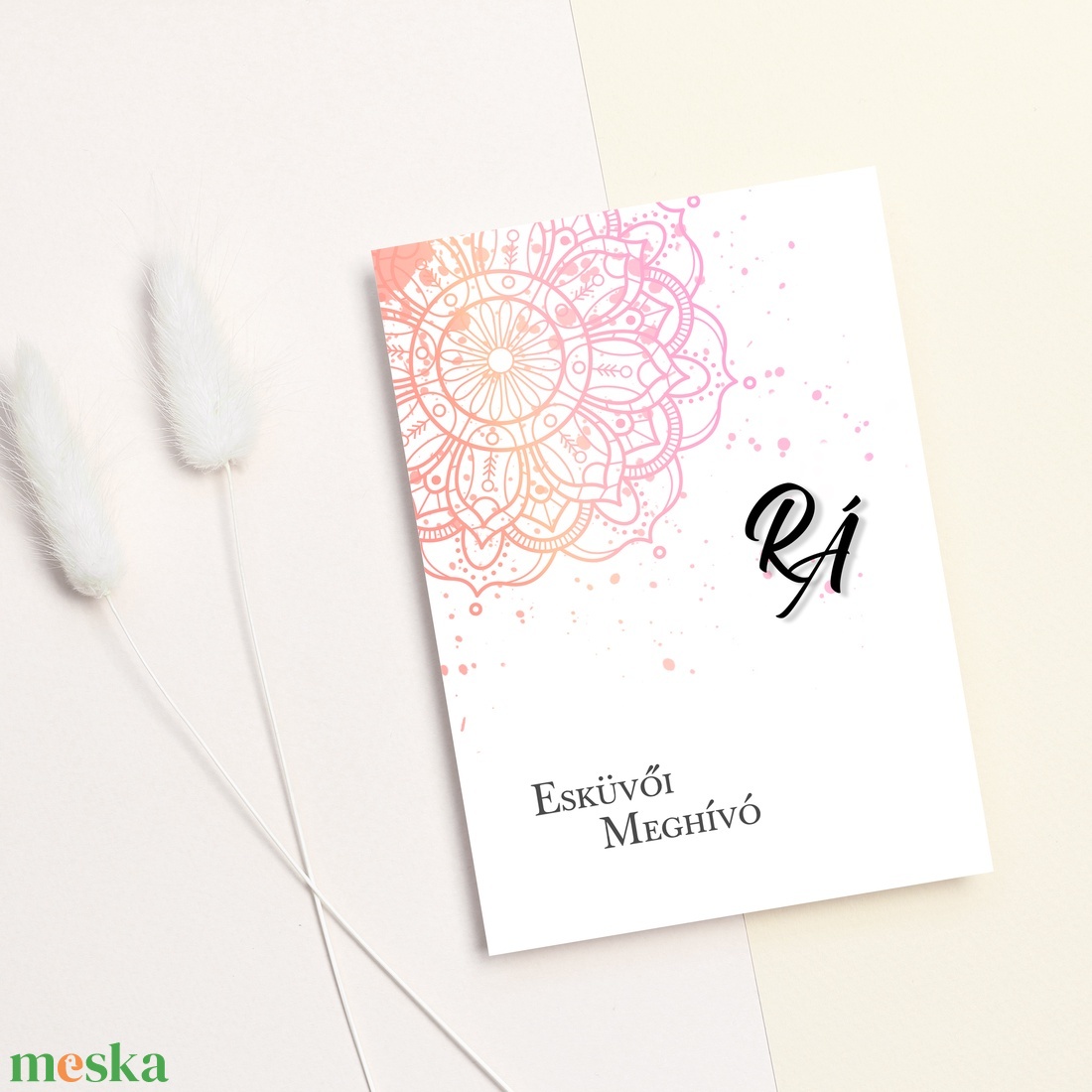 MANDALA Esküvői Meghívó, Mintás Esküvői Meghívó, Ezoterikus Esküvői Meghívó, Minimal Esküvői Meghívó - esküvő - meghívó & kártya - meghívó - Meska.hu