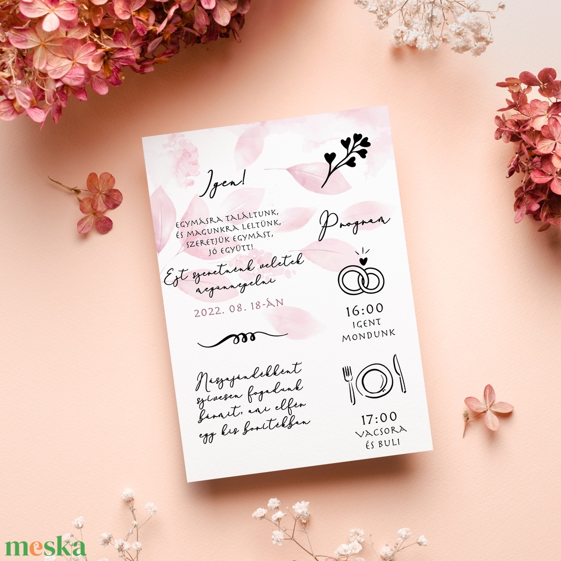 ROSELEAF Esküvői Meghívó, Rózsaszín Esküvői Meghívó, Leveles Esküvői Meghívó, Minimal Esküvői Meghívó - esküvő - meghívó & kártya - meghívó - Meska.hu ROSELEAF Esküvői Meghívó, Rózsaszín Esküvői Meghívó, Leveles Esküvői Meghívó, Minimal Esküvői Meghívó - esküvő - meghívó & kártya - meghívó - Meska.hu